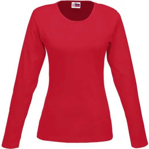 Ladies Long Sleeve Portland T-Shirt Red